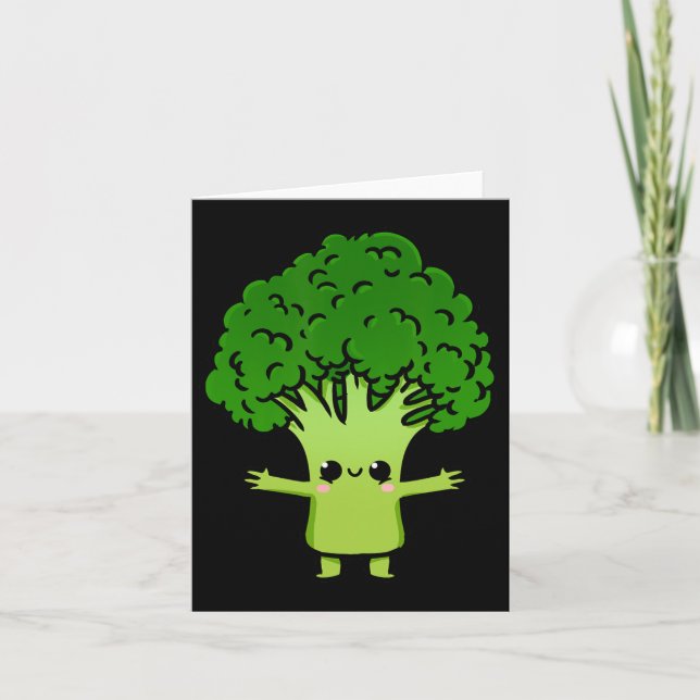 Cartão Kawaii Broccoli (Frente)