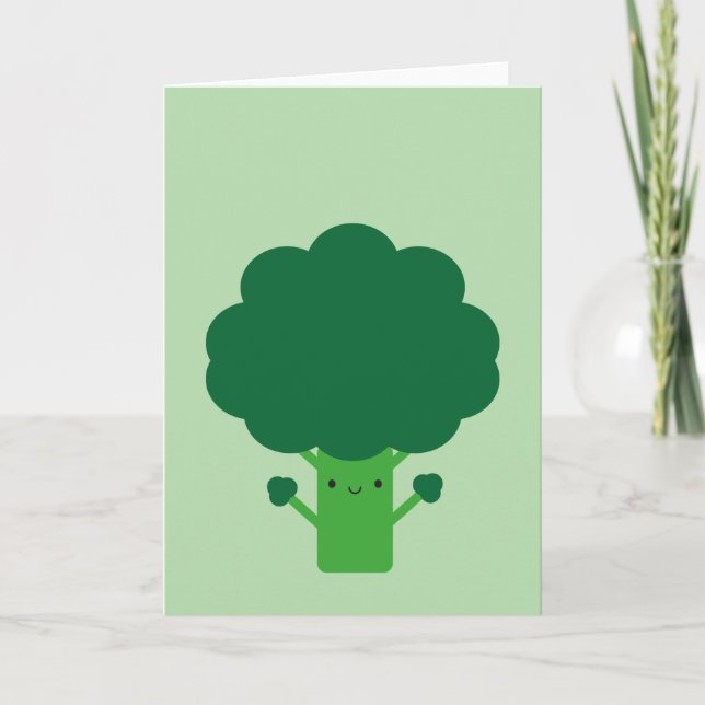 Cartão Kawaii Broccoli (Frente)