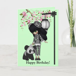 Cartão Kawaii China Doll Card