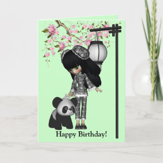 Cartão Kawaii China Doll Card