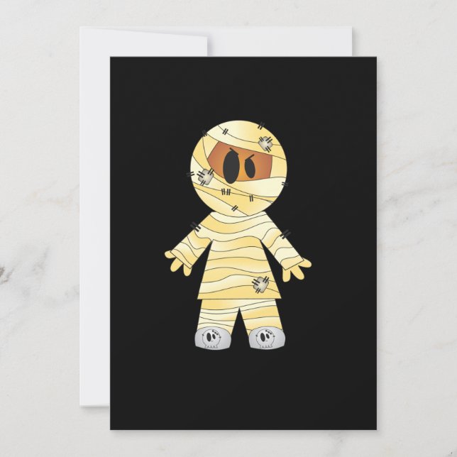 Cartão Kawaii Cute Mummy Halloween (Frente)