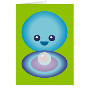 Cartão Kawaii Happy Clam