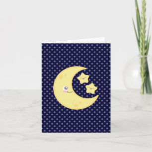 Cartão Kawaii Moon e Stars Nota