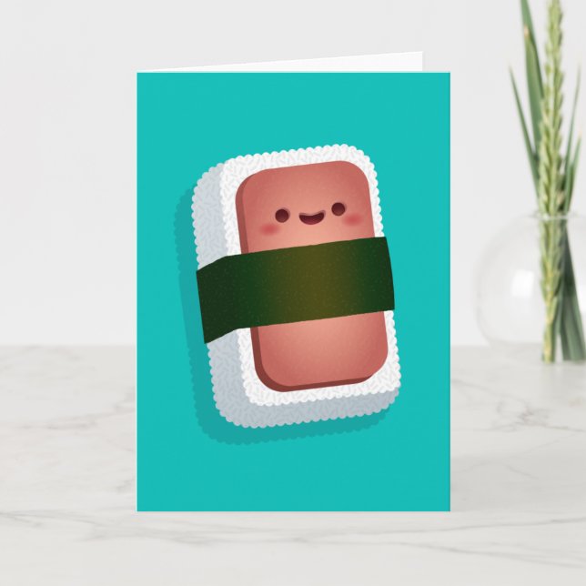 Cartão Kawaii Musubi Greeting Card (Blank Inside) (Frente)
