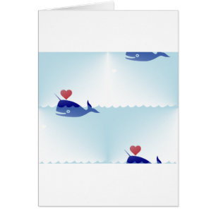 Cartão kawaii narwhal