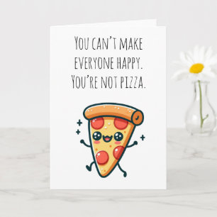 Cartão Kawaii Pizza Slice Saudações Engraçado
