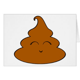 Cartão Kawaii Poo Poo