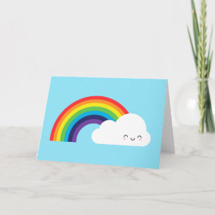 Cartão Kawaii Rainbow