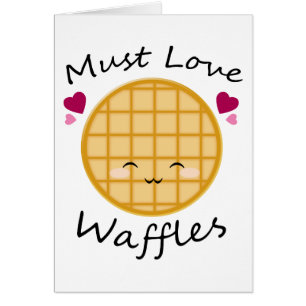 Cartão Kawaii Waffle