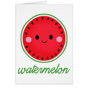Cartão Kawaii Watermelon
