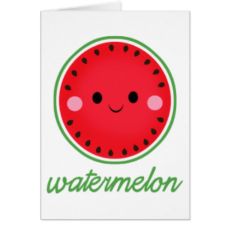 Cartão Kawaii Watermelon