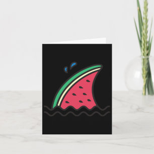 Cartão Kawaii Watermelon Sharon Fin Funny Family Summer V
