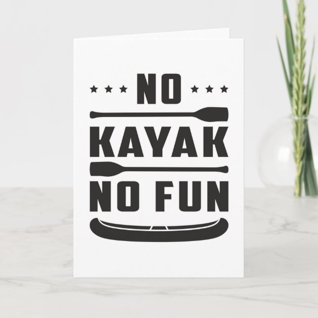 Cartão Kayak Canoagem Kayaking Canoe Paddle Dift Ideia (Frente)