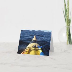Cartão Kayak no Vazio do lago