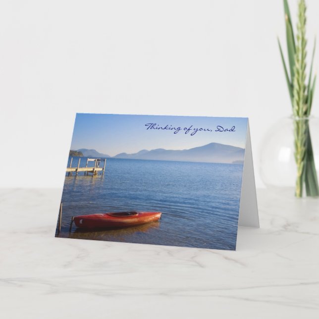 Cartão Kayak, pensando em você, Pai (Frente)