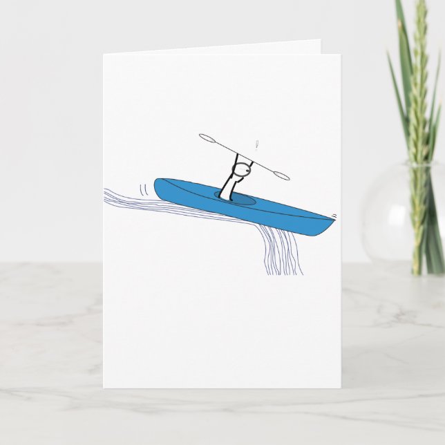 Cartão Kayaker Birthday (Frente)