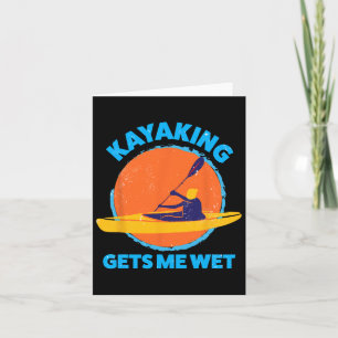 Cartão Kayaking me diverte com humor no Natal Kayak