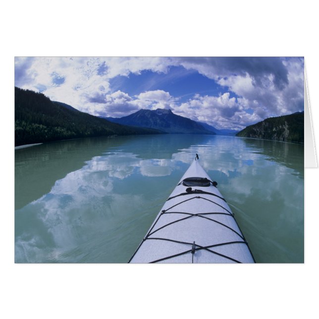 Cartão Kayaking no final do Lago Azure em Wells (Frente Horizontal)