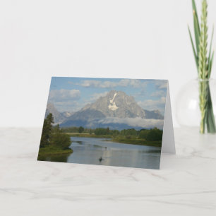 Cartão Kayaking no Parque Nacional de Grand Teton