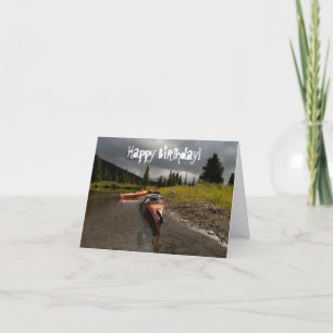 Cartão Kayaking o Lapie; Feliz aniversario
