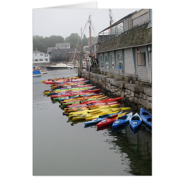 Cartão Kayaks Em Rockport (Frente)