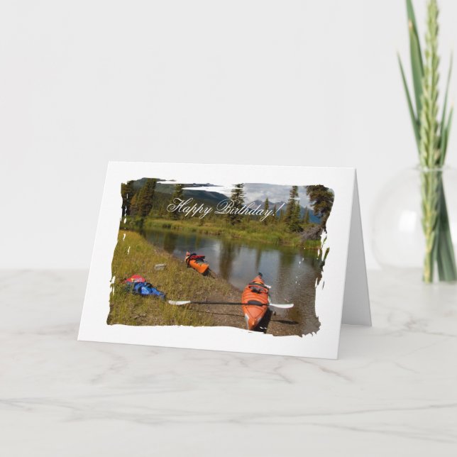 Cartão Kayaks no Descanso; Parabéns (Frente)