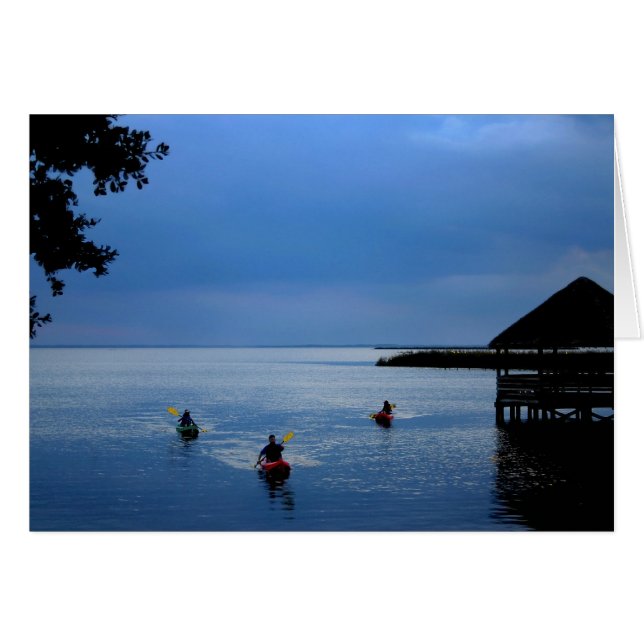 Cartão Kayaks no som (Frente Horizontal)