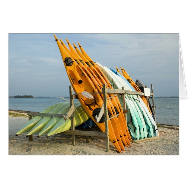 Cartão Kayaks Ready para a Placa dos Paddlers (Frente Horizontal)