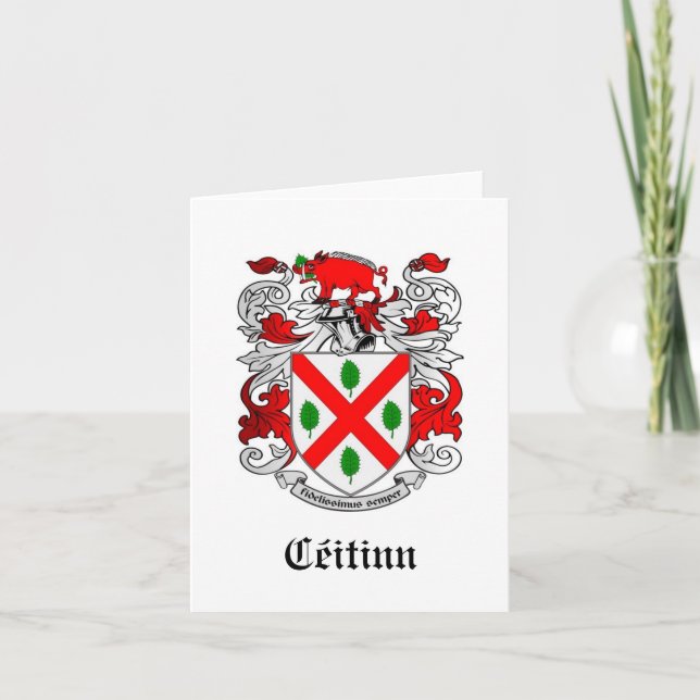 Cartão Keating Family Casaco of Arms Notecards (Frente)