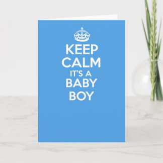Cartão Keep calm and carry on greetings card - BABY BOY