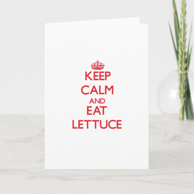 Cartão Keep calm and eat Lettuce (Frente)