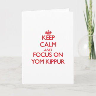 Cartão Keep Calm and focus on Yom Kippur