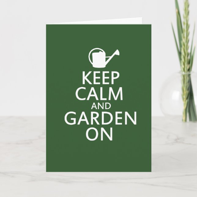 Cartão Keep Calm and Garden On (Frente)