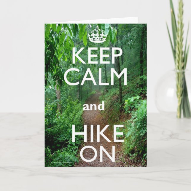 Cartão Keep Calm and Hike On (Frente)