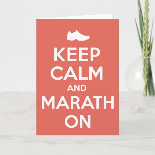 Cartão Keep Calm and Marathon (Frente)