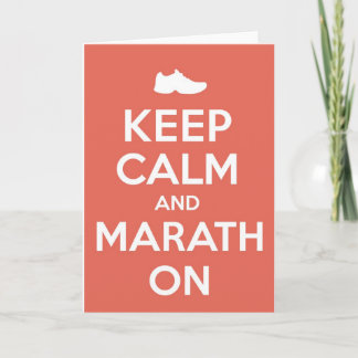 Cartão Keep Calm and Marathon