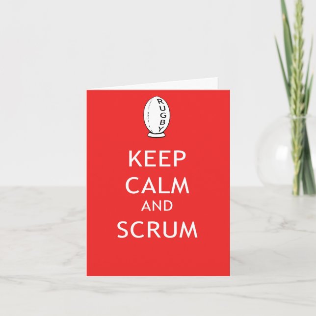 Cartão Keep Calm & Scrum (Frente)