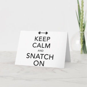 Cartão Keep Calm Snatch On Black