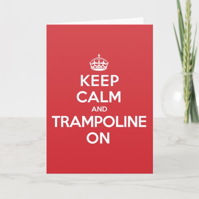 Cartão Keep Calm Trampoline Greeting Note Card (Frente)
