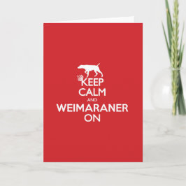 CARTÃO KEEP CALM WEIMARANER NOTECARDS BLANK
