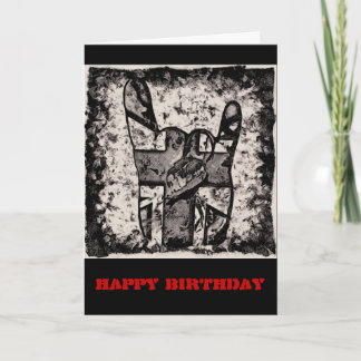 Cartão Keep on Rocking Metal Birthday Card