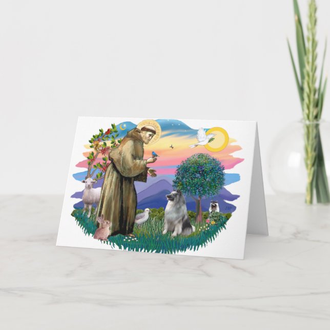 Cartão Keeshond (#2) (Frente)