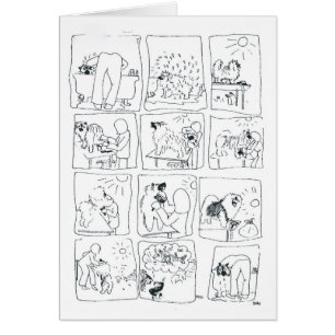 Cartão Keeshond Bathtime cómico