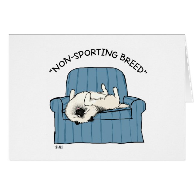 Cartão Keeshond "Raça Não Desportiva" (Frente horizontal)