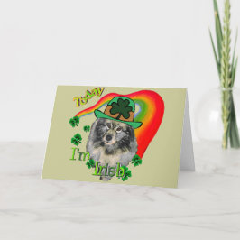 Cartão Keeshond St Patrick's Day