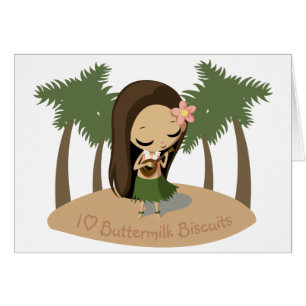 Cartão Keilana a menina de Hula