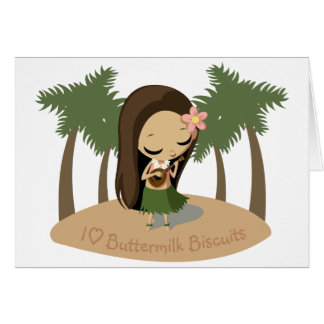 Cartão Keilana a menina de Hula