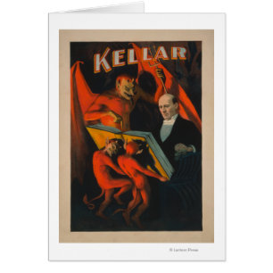 Cartão Kellar Devil e Demônios com Poster de Magia