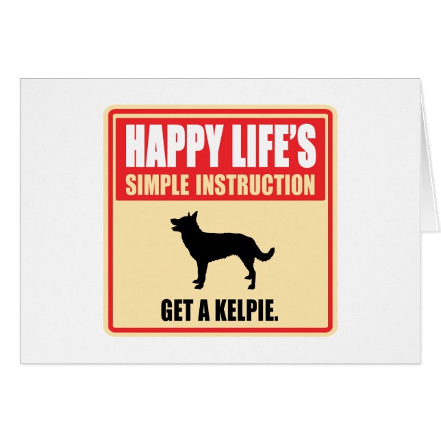 Cartão Kelpie australiano (Frente Horizontal)