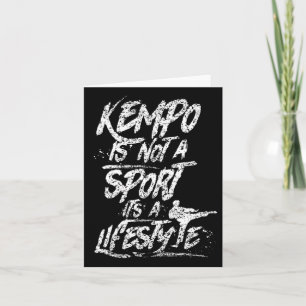 Cartão Kempo Não É Esporte É Um Estilo De Vida Kenpo Shao